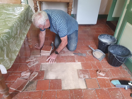 repairing floor